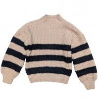 MSX237: Girls Striped Jumper- Coffee/Black (6-9 Years)